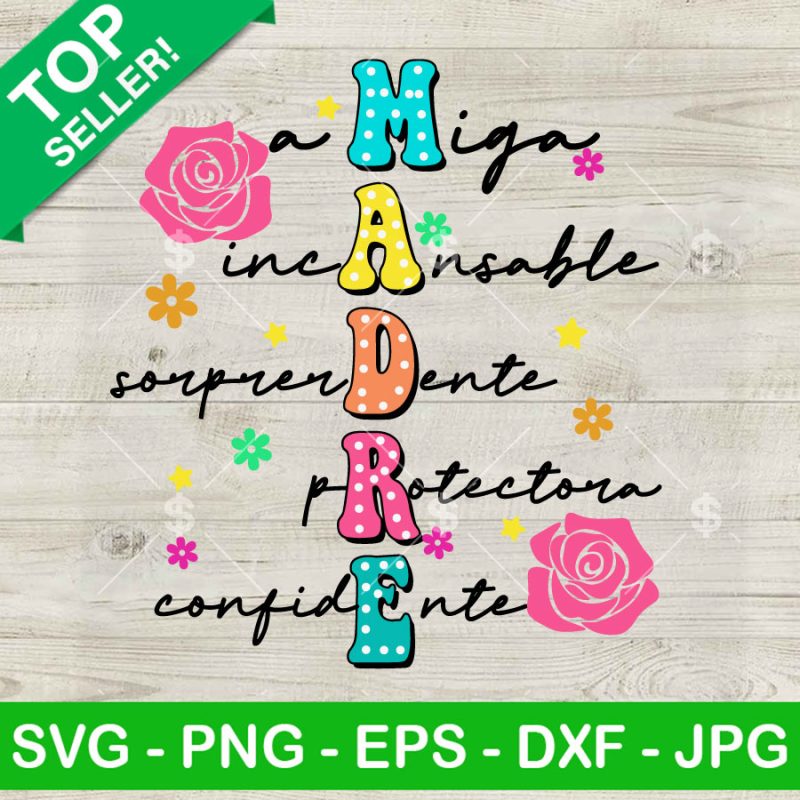 Madre Spanish Mother's Day SVG, Latina Mom SVG, Mom Quotes SVG PNG DXF ...
