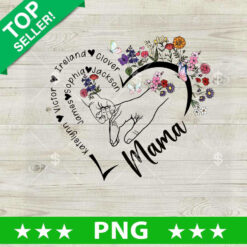 Mama And Child Holding Hand Floral PNG