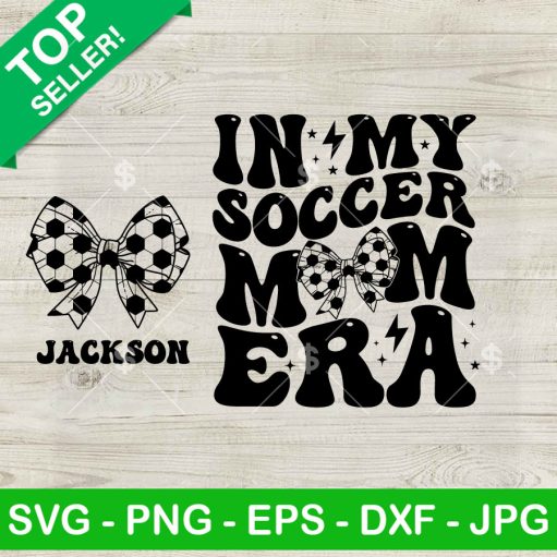 In My Soccer Mom Era Coquette Bow Svg