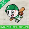 Cute Oakland Athletics Baseball Boy SVG