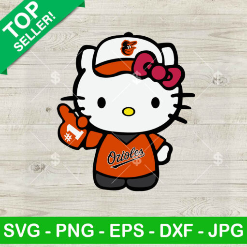 Hello Kitty Baltimore Orioles MLB SVG