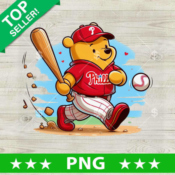 Winnie The Pooh Phillies Baseball PNG