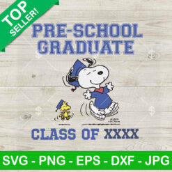 Snoopy Woodstock Preschool Graduate SVG, Funny Snoopy Graduation SVG, Class Of 202X SVG PNG DXF EPS