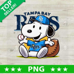 Snoopy Tampa Bay Rays MLB PNG, Tampa Bay Rays Sublimation transfer PNG, Snoopy Baseball Gift PNG Design