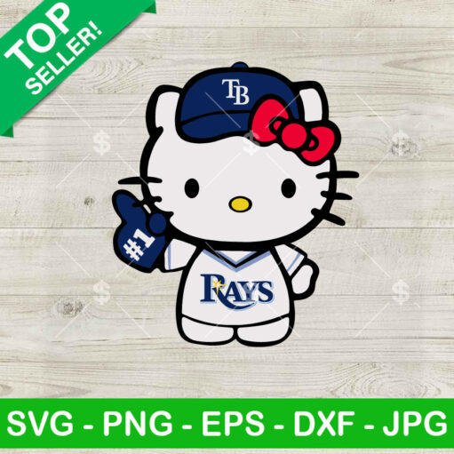 Hello Kitty Tampa Bay Rays Baseball SVG