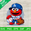 Sesame Street LA Dodgers Baseball SVG