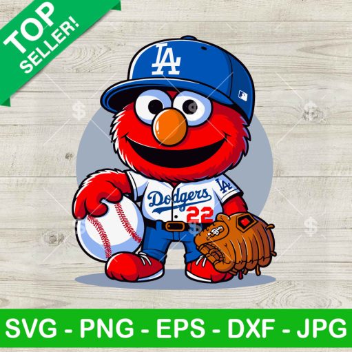 Sesame Street La Dodgers Baseball Svg