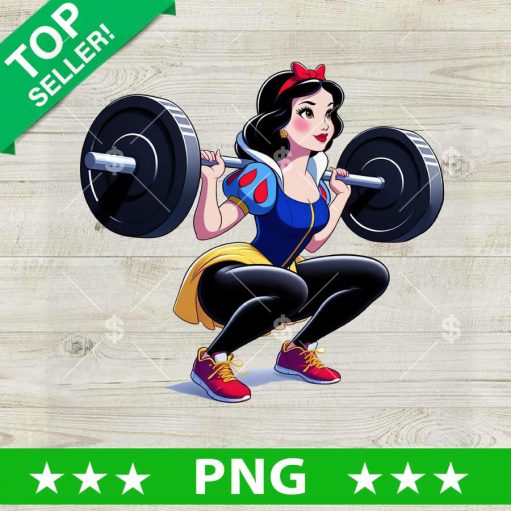 Funny Snow White Deadlift Png