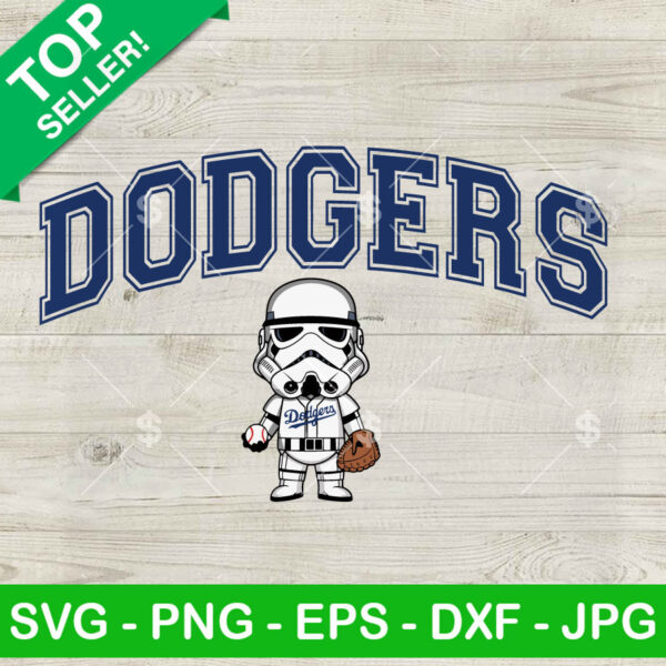 Stormtrooper LA Dodgers Baseball SVG, Stormtrooper Baseball Fan SVG, Dodgers Baseball MLB SVG PNG DXF EPS