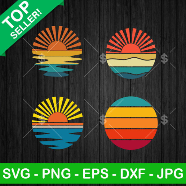 Retro Sunset SVG Bundle