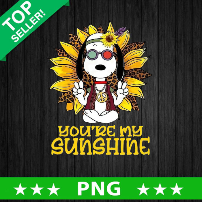 Hippie Snoopy Yoga You Are My Sunshine PNG, Hippie Groovy Snoopy Sublimation transfer PNG, Namaste PNG Design