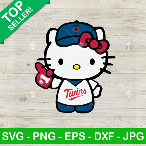 Hello Kitty Minnesota Twins Baseball SVG