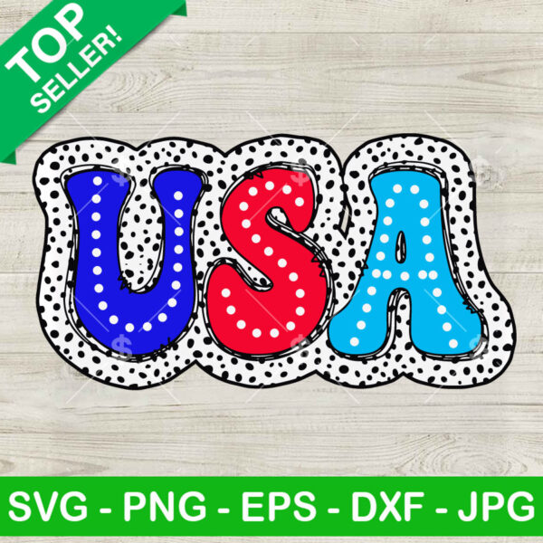 USA 4th Of July Dalmatian Dots SVG