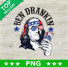 Ben Drankin Pabst Blue Ribbon Beer PNG, Benjamin Franklin Drink Beer Sublimation transfer PNG