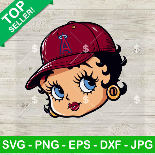 Betty Boop Los Angeles Angels Baseball SVG