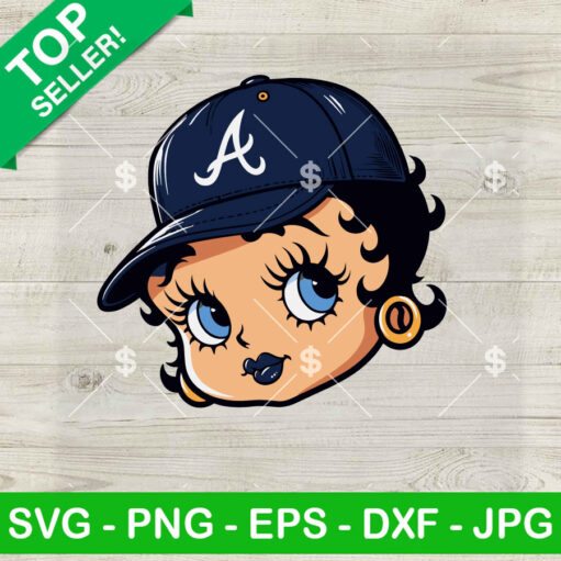 Betty Boop Atlanta Braves Svg