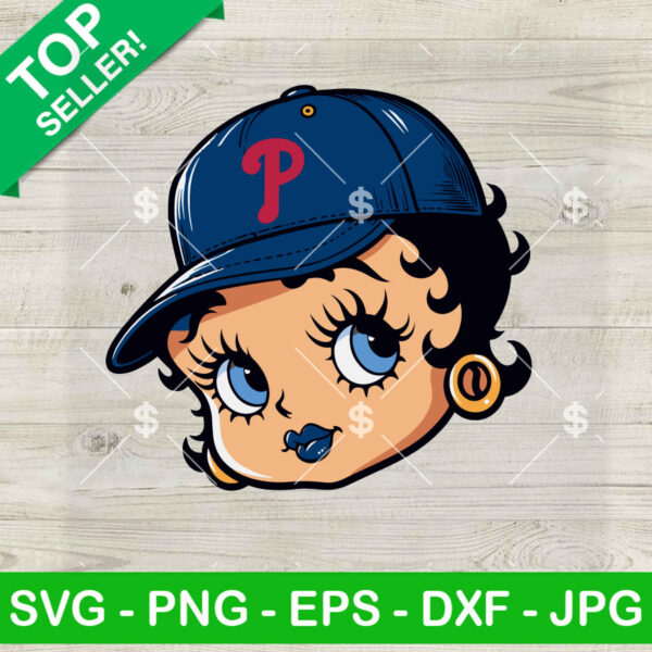 Betty Boop Philadelphia Phillies Baseball SVG