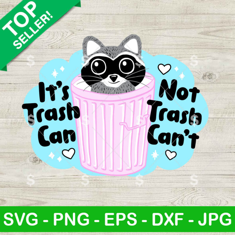Cute Racoon It's Trash Can Not Trash Can't SVG