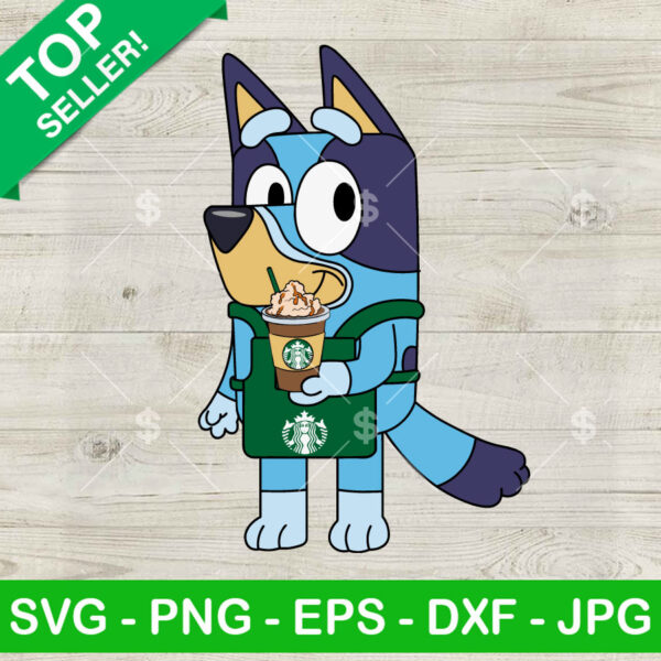 Bluey Starbucks Coffee Mug SVG