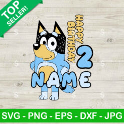Bluey Happy 2nd Birthday SVG