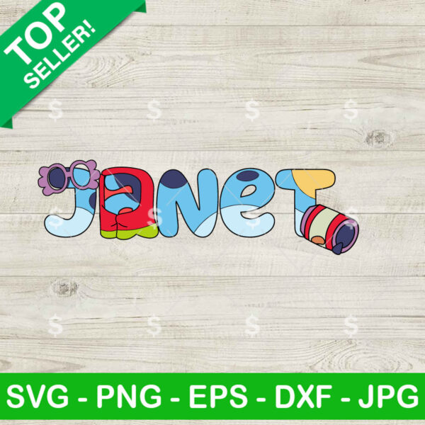 Bluey Janet SVG