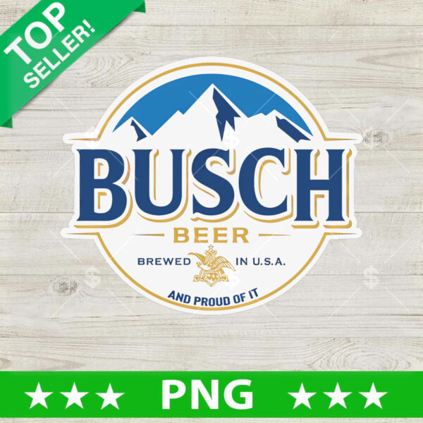 Busch Beer Logo PNG, Busch Light Beer Sublimation transfer PNG
