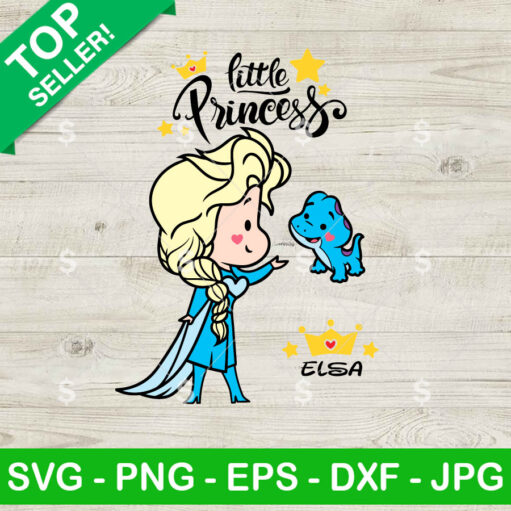 Chibi Little Princess Elsa SVG