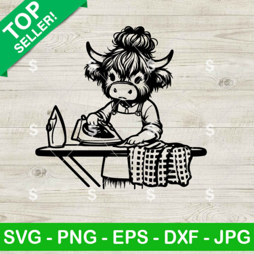 Cute Highland Cow Housewise SVG