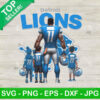 Detroit Lions Football Dad and three Son PNG, Detroit Lions Family Football Sublimation transfer PNG