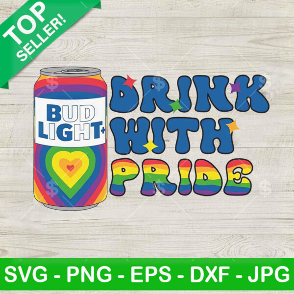 Drink with Pride Budlight Beer PNG, Budlight Beer LGBT Sublimation transfer PNG