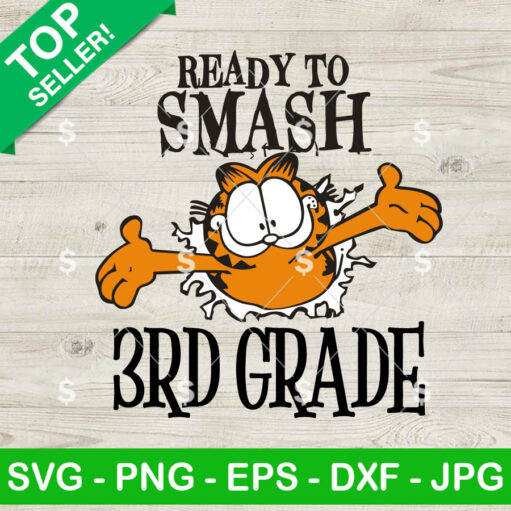 Garfield Ready To Smash Third Grade SVG