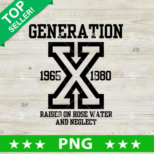 Generation X 1965 1980 PNG, Generation X Sublimation transfer PNG