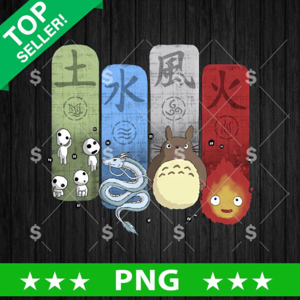 Ghibli Characters Canvas PNG, Ghibli Characters PNG, Ghibli Sublimation transfer PNG