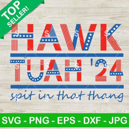 Hawk Tuah 24 American Flag Svg