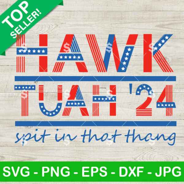 Hawk Tuah 24 American Flag SVG