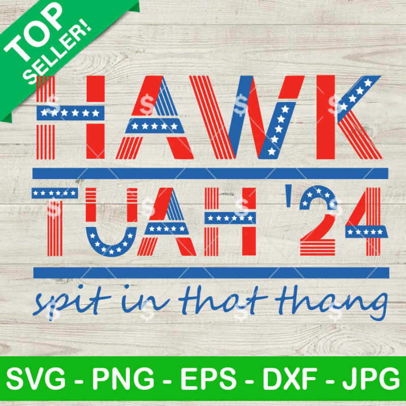Hawk Tuah 24 American Flag SVG