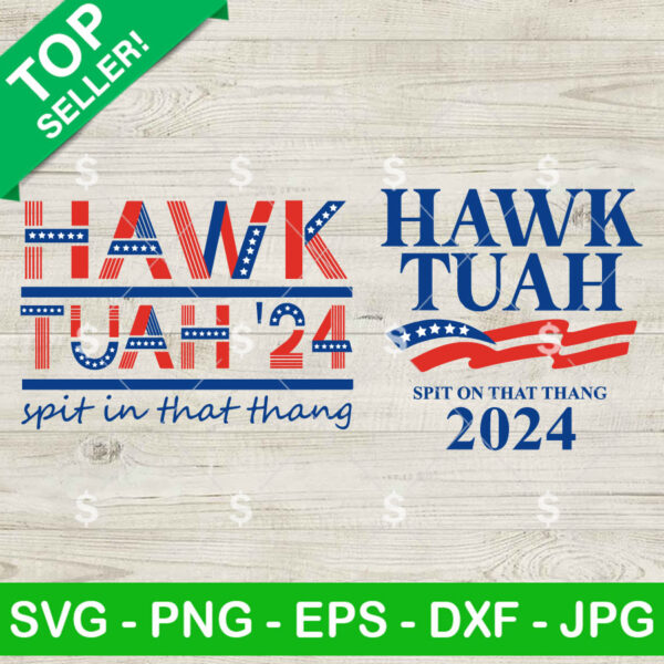 Hawk Tuah 24 Flag SVG Bundle