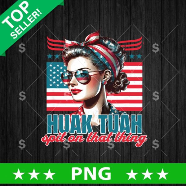 Hawk Tuah Spit On That Thing America Girl PNG, 4th Of July Hawk Tuah PNG