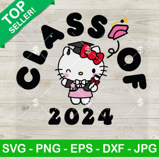 Hello Kitty Class Of 2024 Graduate Svg