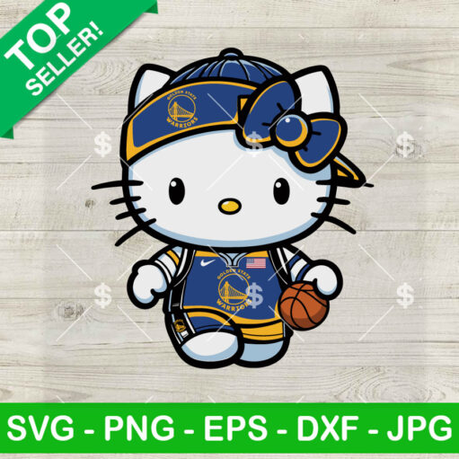 Hello Kitty Golden State Warriors Nba Svg