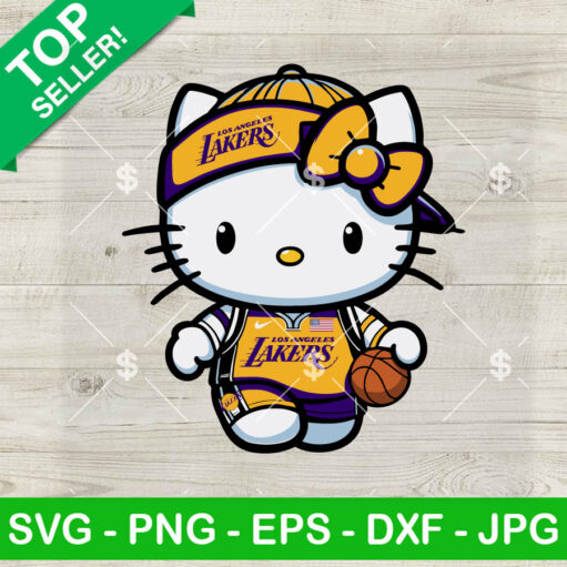 Hello Kitty Los Angeles Lakers NBA SVG