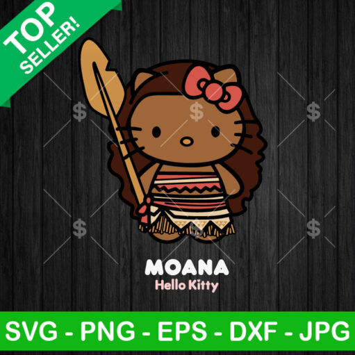 Hello Kitty Moana Princess Svg