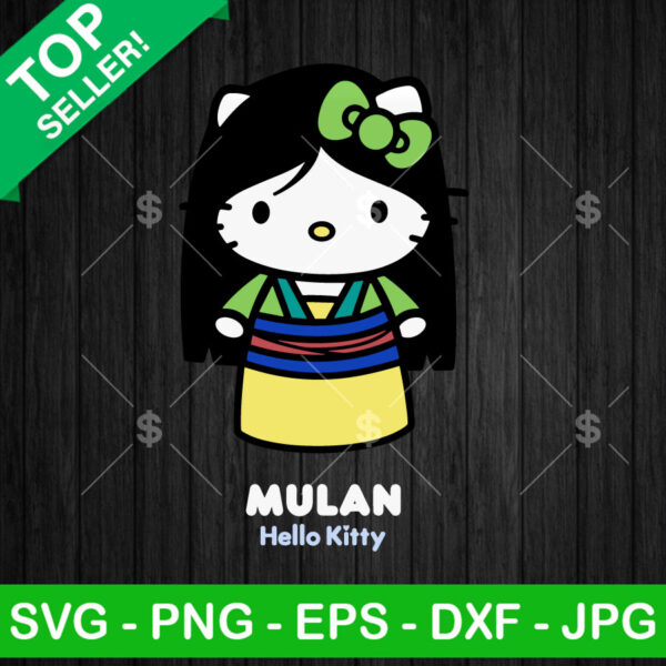 Hello Kitty Mulan Princess SVG
