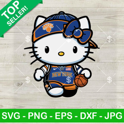 Hello Kitty New York Knicks Basketball SVG