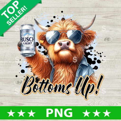 Highland Cow Busch Light Beer Png