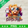 Highland Cow Drinking Dr Pepper Diet PNG, Dr Pepper Diet Sublimation transfer PNG