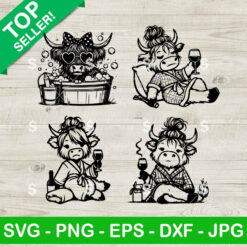 Highland Cow SVG Bundle, Cute Heifer Girl Life SVG, Heifer Mom PNG SVG Cricut