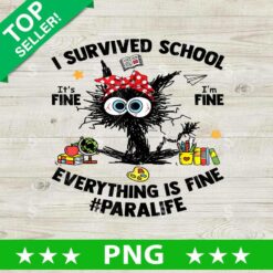 I Survived School Everything is Fine PNG, Back to School Sublimation transfer PNG