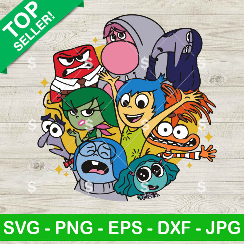 Inside Out 2 Characters SVG Cricut, Disney Pixar SVG, Inside Out Movie