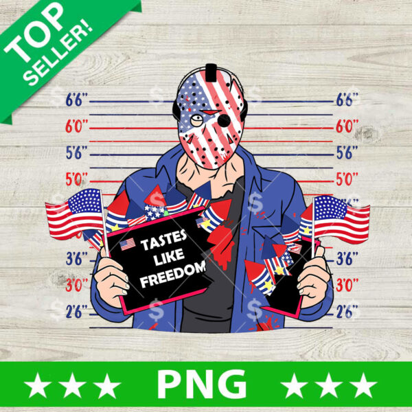 Jason Voorhees 4th Of July PNG, 4th Of July Horror Movie Sublimation transfer PNG